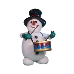 5 FT Snowman Playing Drum