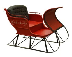 5.5 FT Red Sleigh With Snowflake
