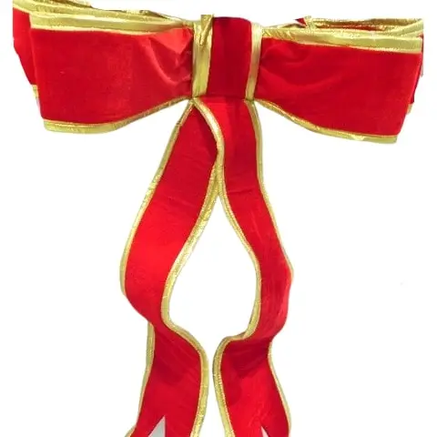 3 FT X 4 FT Red & Gold Bow 3 3 FT X 4 FT Red & Gold Bow