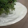48" White & Silver Glitter Dots Tree Skirt -Christmas decorations 0671402107