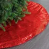 48" Red Sequin Tree Skirt -Christmas decorations 0671402117