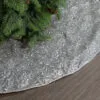 48" Pewter & Silver Tree Skirt With Silver Edge Trim -Christmas decorations 0671402119