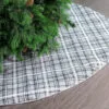48" Grey, White, & Black Plaid Tree Skirt -Christmas decorations 0671402120