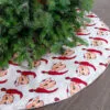48" White & Red Santa Tree Skirt With Silver Edge Trim 1 48" White & Red Santa Tree Skirt With Silver Edge Trim -Christmas decorations 0671402135