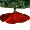 48" Red & Gold Glitter Leaves Tree Skirt -Christmas decorations 0671402164