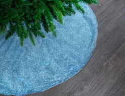 60" Arctic Blue Glitter Tree Skirt