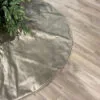 72" Silver Dupion Tree Skirt -Christmas decorations 0671402313