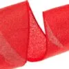 2.5" X 10 YD Red Metallic Ribbon Set Of 3 -Christmas decorations 0671402406B