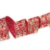 2.5" X 10 YD Red & Gold Swirl Ribbon Set Of 3 1 2.5" X 10 YD Red & Gold Swirl Ribbon Set Of 3 -Christmas decorations 0671402489
