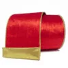 4" X 10 YD Red & Gold Back Ribbon Set Of 3