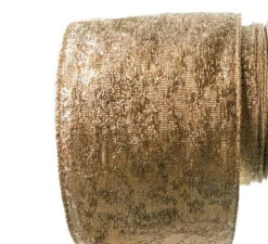 4" X 10 YD Gold Mesh Ribbon -Christmas decorations 0671402754B