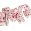 1.5" X 10 YD White & Red Santa Ho-Ho-Ho Ribbon Set Of 3 1 1.5" X 10 YD White & Red Santa Ho-Ho-Ho Ribbon Set Of 3 -Christmas decorations 0671402793