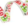 1.5" X 10 YD White, Red, & Green Ho-Ho-Ho Ribbon Set Of 3 -Christmas decorations 0671402794B