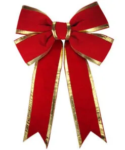 8 FT Red & Gold Bow