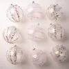 5" Clear Glass Spun Ornament Set Of 12 -Christmas decorations 0671404503 1