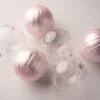 5" Pink Pearl Glass Ornament Assorted Set Of 6 -Christmas decorations 0671404505 1