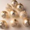 5" Ivory Jewel Ball Ornaments Assorted Set Of 9 -Christmas decorations 0671404506 1