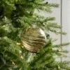 5" Gold Thick Glass Ball Set Of 9 -Christmas decorations 0671404517