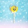 24" Yellow & Gold Swirl Lollipop Pick With Blue Icing -Christmas decorations 0671405717 1
