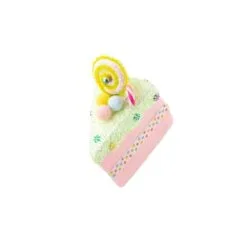 6" Pastel Cake Slice Ornament Set Of 6