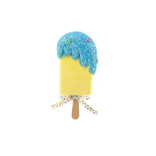6" Yellow & Blue Ice Cream Set Of 6 4 6" Yellow & Blue Ice Cream Set Of 6 - Image 2