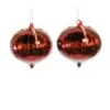 5" Red Onion Beaded Ornament Set Of 6 2 5" Red Onion Beaded Ornament Set Of 6 -Christmas decorations 0671406032A