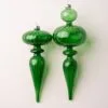 10" Green Finial Assorted Set Of 2 1 10" Green Finial Assorted Set Of 2 -Christmas decorations 0671406653 1