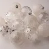 3" Crystal With Glitter & Beaded Assorted Set Of 12 -Christmas decorations 0671406705 1