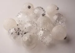 3" Crystal With Glitter & Beaded Assorted Set Of 12