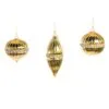 3" Shiny Gold Ball Ornament With Jewels Set Of 12 -Christmas decorations 0671406707 1