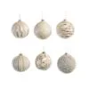 4" Glass White Ball Decorative Ornament Assorted Set Of 12 2 4" Glass White Ball Decorative Ornament Assorted Set Of 12 -Christmas decorations 0671406709 1