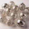 4" Pewter Glass Ball Ornament Assorted Set Of 12 -Christmas decorations 0671406710 1