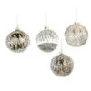 4" Grey & Silver Decorative Ball Assorted Set Of 12 2 4" Grey & Silver Decorative Ball Assorted Set Of 12 -Christmas decorations 0671406716B