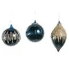 4" Blue Shiny Beaded Ornament Assorted Set Of 12 1 4" Blue Shiny Beaded Ornament Assorted Set Of 12 -Christmas decorations 0671406721