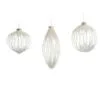 4" Crystal White Beaded Ornament Assorted Set Of 12 2 4" Crystal White Beaded Ornament Assorted Set Of 12 -Christmas decorations 0671406722