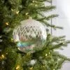 8" Clear Iridescent Shiny Glass Ball Set Of 2 -Christmas decorations 0671406808 1