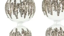 16" Crystal Finial With Glitter Ornament Set Of 2 -Christmas decorations 0671406823B