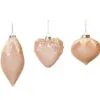 3" Pink Sequin & Pearls Assorted Ornament Set Of 12 -Christmas decorations 0671406848