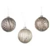 4" Silver Glittered Assorted Ornament Set Of 12 -Christmas decorations 0671406864a