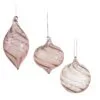 3" Pink Glass Assorted Ornament Set Of 12 -Christmas decorations 0671406911 1