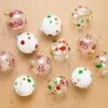 3" Peppermint Polka Dot Assorted Glass Set Of 12 -Christmas decorations 0671406914D