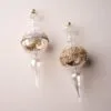 9" Clear Gold Glitter Finial Set Of 6 -Christmas decorations 0671406927 1