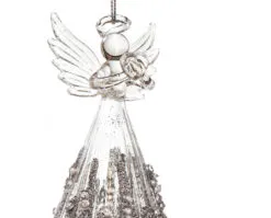 Sequined Glass Angel Set Of 6 -Christmas decorations 0671406929 2