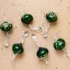 7" Green Mercury Jeweled Onion Drops Set Of 6 -Christmas decorations 0671406936c 1