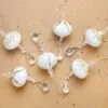 7" White Jeweled Onion Drops Set Of 6 -Christmas decorations 0671406937c 1