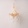 6.75" Gold Glass Chandelier Drop Ornament Set Of 4 -Christmas decorations 0671406941 1