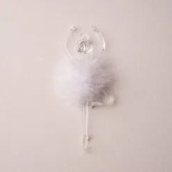 6" Feathered Ballerina Ornament Set Of 6