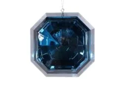 6" Sapphire Acrylic Gem Ornament Set Of 6