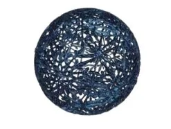 8" Dark Blue Snowflake Matte Ornament Set Of 2