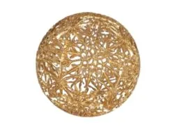 8" Gold Snowflake Glitter Ornament Set Of 2